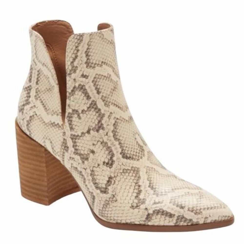 Steve Madden Kaylah Bootie in Light Beige Snake Print
